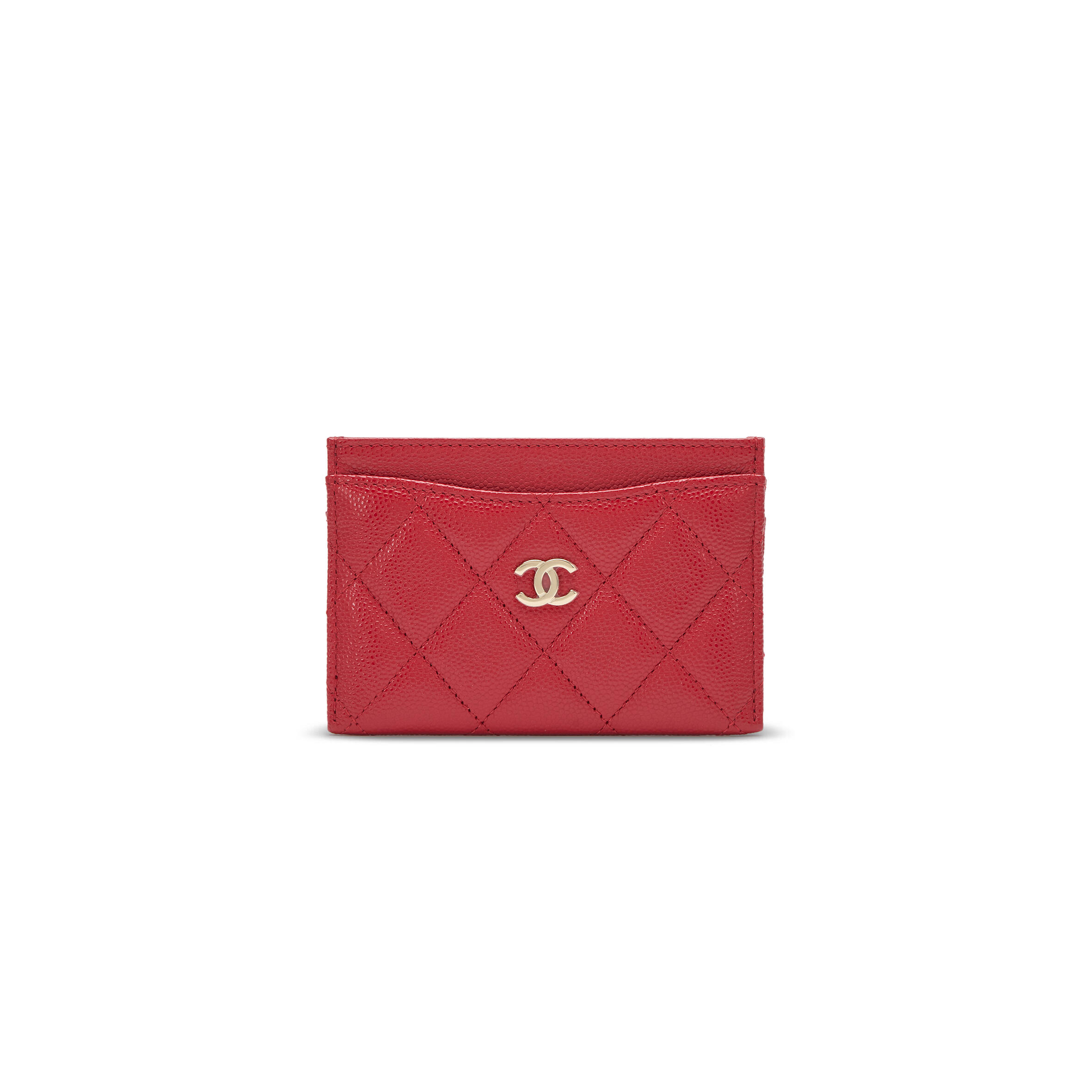 CHANEL CAVIAR QUILTED CARD HOLDER RED AP0213 (11*7*0.5cm)